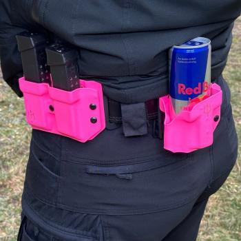 BLACK TRIDENT® DOUBLE MAG CARRIER 9MM/.40 S&W RECHTSHÄNDIG PINK